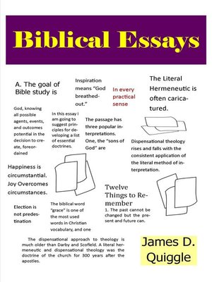 cover image of Biblical Essays